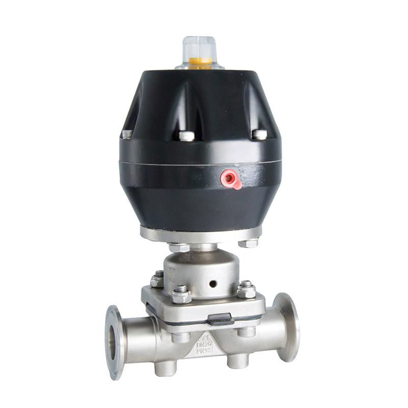Sanitary Clamp Manual Diaphragm Valves with PTFE + EPDM 4