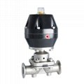 Sanitary Clamp Manual Diaphragm Valves with PTFE + EPDM
