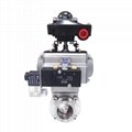 Sanitary Stainless Steel Welding Pneumatic Butterfly Valve with Actuator