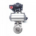 Sanitary Stainless Steel Welding Pneumatic Butterfly Valve with Actuator