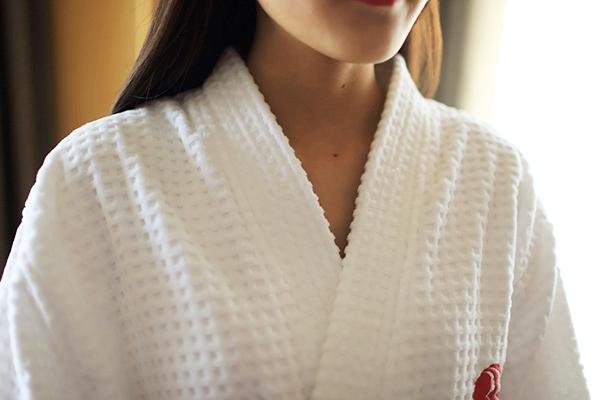 Bathrobe suppliers hotel white waffle women robes wholesale 3
