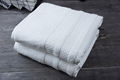 Custom star hotel supplies high quality pure white cotton towel