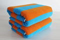 Blue and Orange Color Stripe 100% Cotton Beach Pool Towel 2