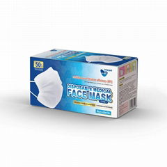 CE EN14683 TYPE I MEDICAL FACE MASK BLUE BOX