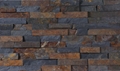 Black rusty slate culture stone panel 2