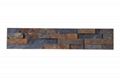 Black rusty slate culture stone panel 1