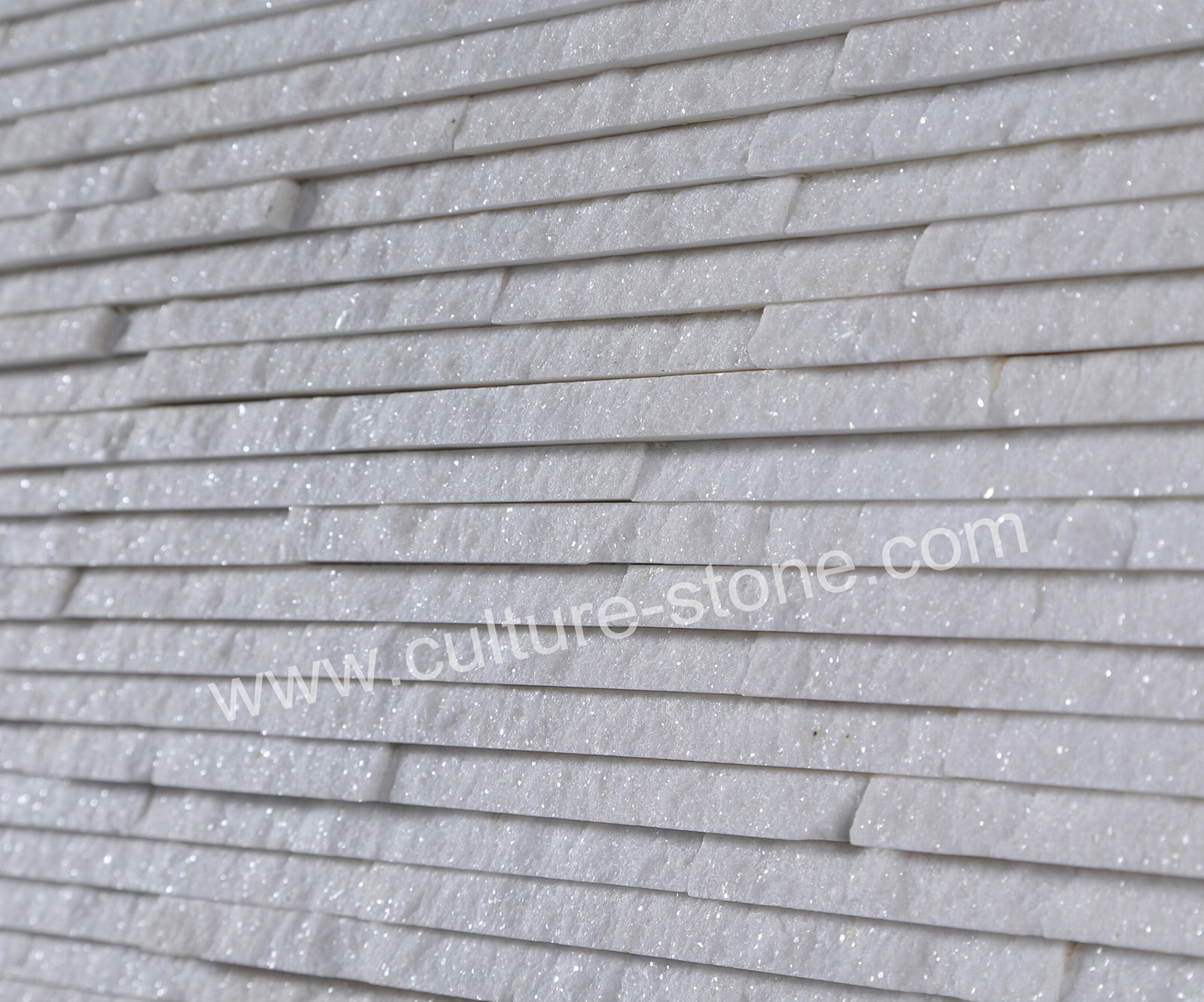 White quartz 12 rows culture stone panel 3