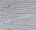 White quartz 12 rows culture stone panel 3