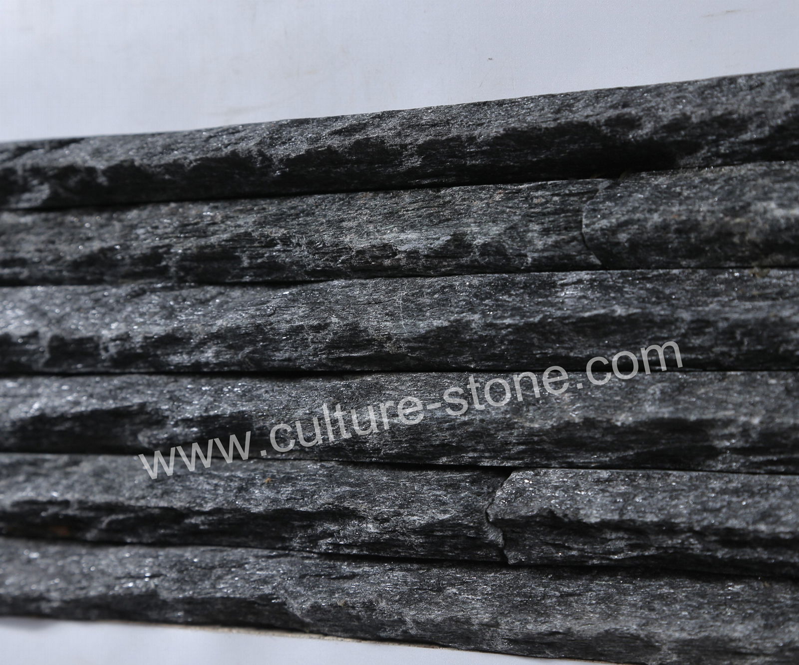 Black quartz mountain culture stone panel 2