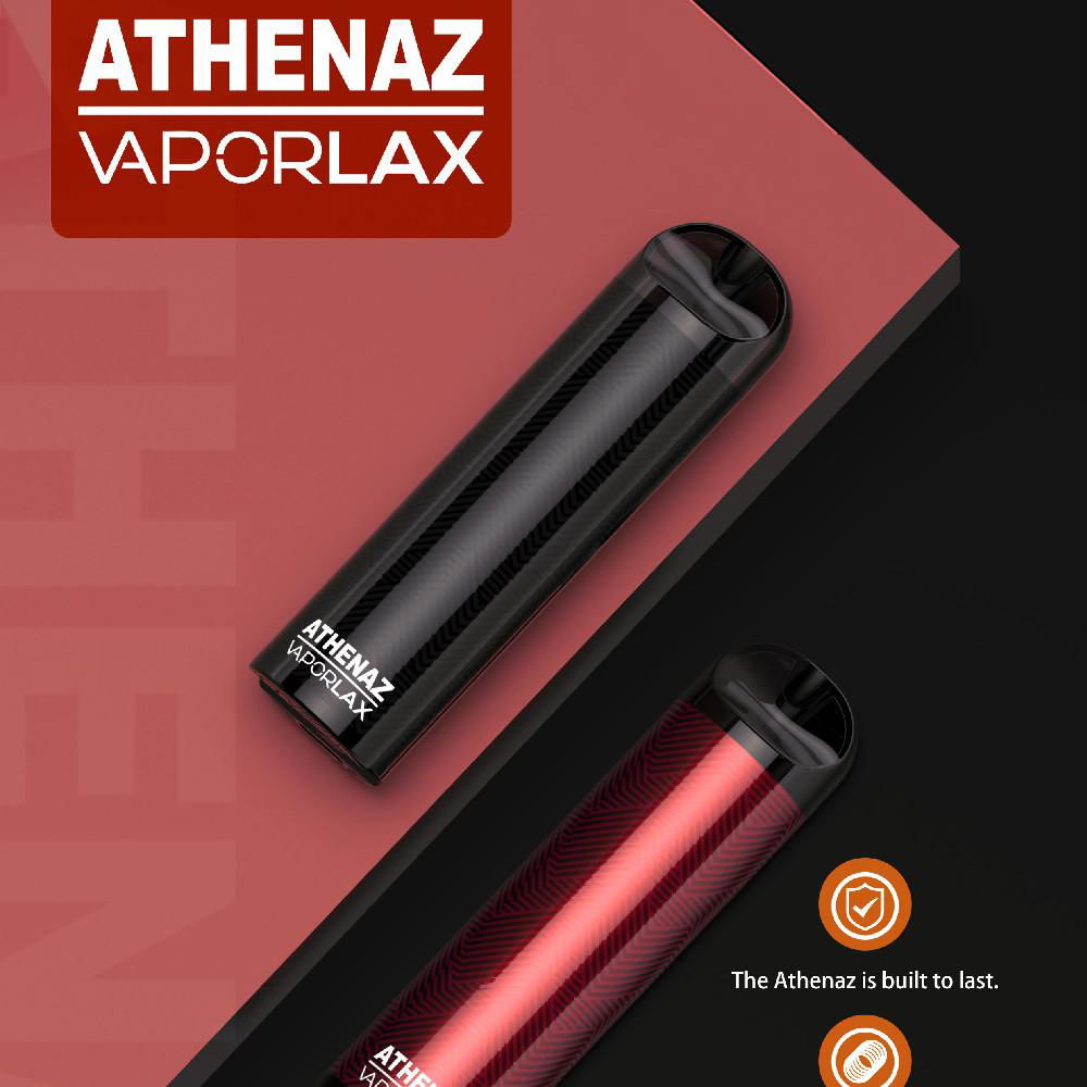 Vaporlax Athenaz Refillable Pod System 5 color 1400mah battery 5ml typec charge