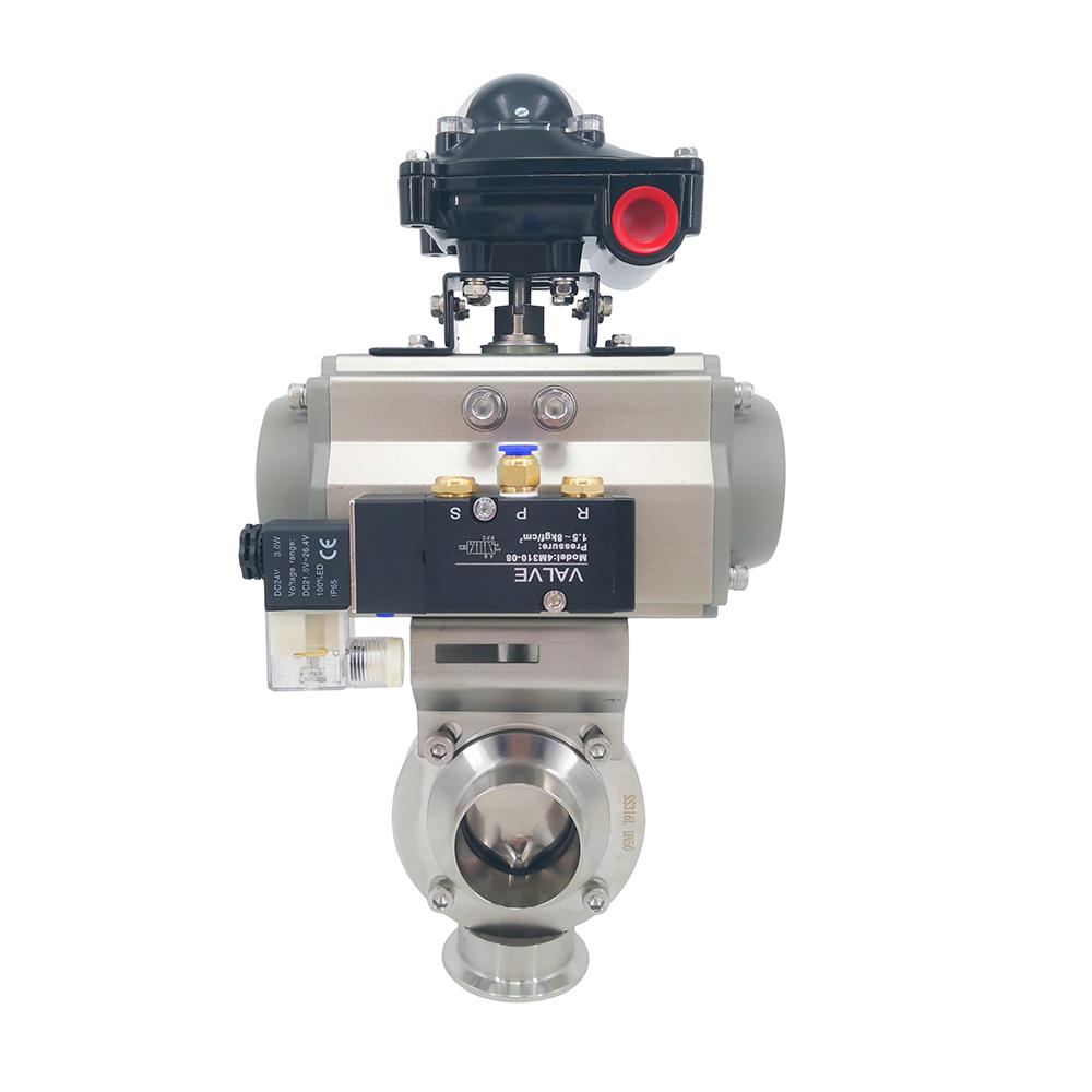 Hygienic Stainless Steel Electric Butterfly Valve with Electric Actuator  3