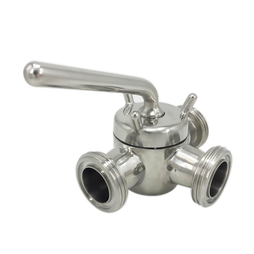 Hygienic Sanitary Stainless Steel Food Grade Three Way Thread Ball Valve  2