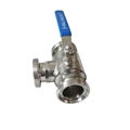 Hygienic Sanitary Stainless Steel Food Grade Three Way Thread Ball Valve  4