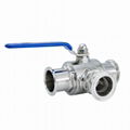 Hygienic Sanitary Stainless Steel Food Grade Three Way Thread Ball Valve  5