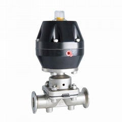 Casting 304 Sanitary Pneumatic Diaphragm Valve with Plastic Actuator 