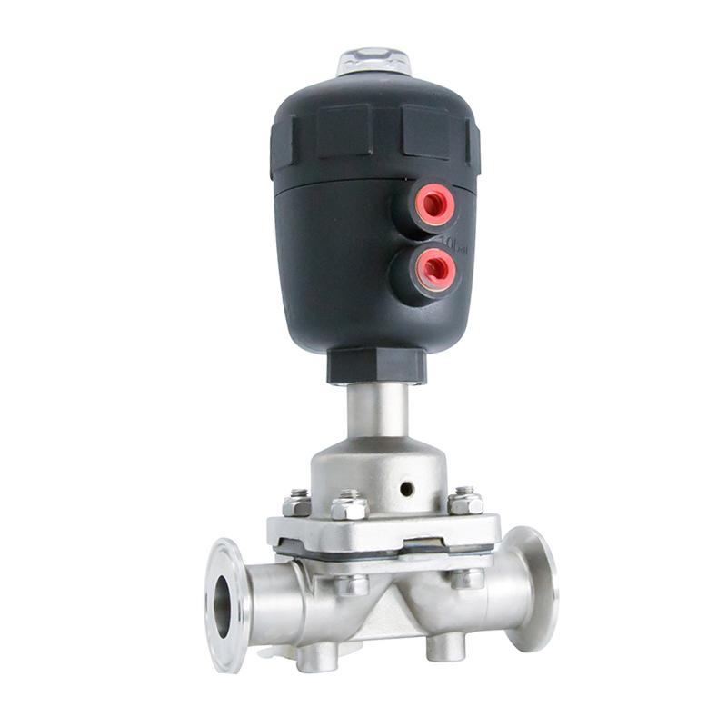 Casting 304 Sanitary Pneumatic Diaphragm Valve with Plastic Actuator  2