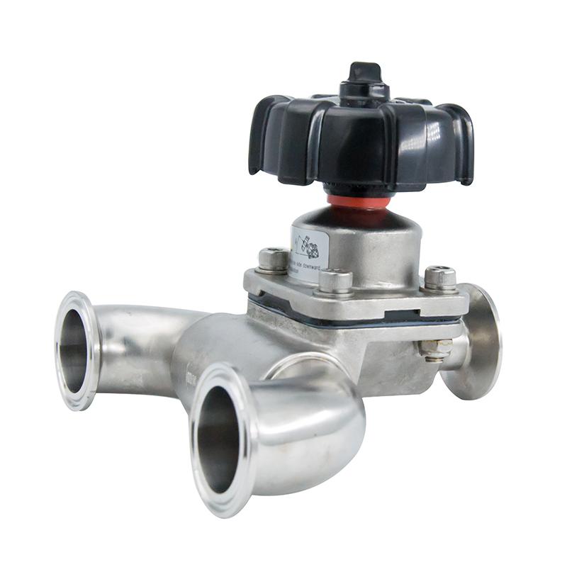 Casting 304 Sanitary Pneumatic Diaphragm Valve with Plastic Actuator  4