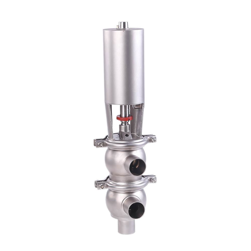 Compass Sanitary Hygienic Stainless Steel Pneumatic Flow Diverting Valve