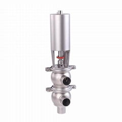 Compass Sanitary Hygienic Stainless Steel Pneumatic Flow Diverting Valve