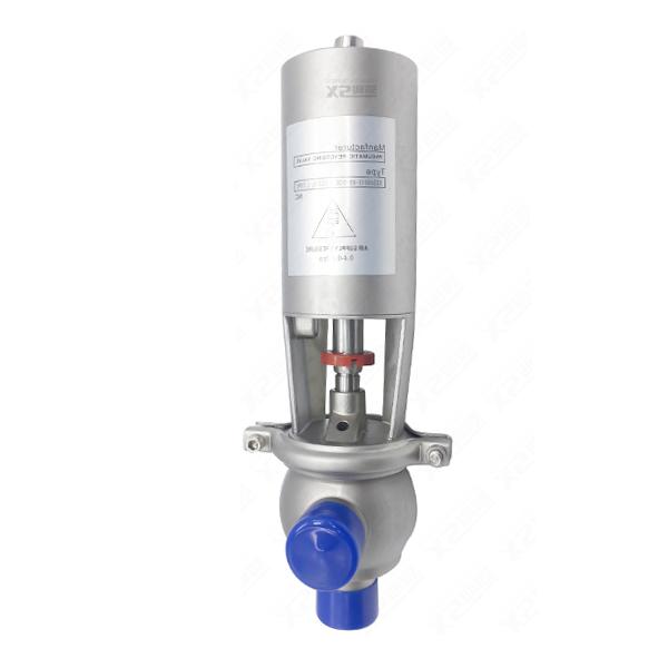 Compass Sanitary Hygienic Stainless Steel Pneumatic Flow Diverting Valve 3