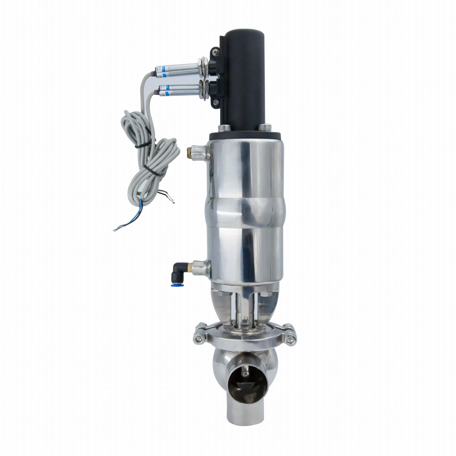 Compass Sanitary Hygienic Stainless Steel Pneumatic Flow Diverting Valve 5