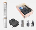 0.75hp 4'' dc solar submersible pump deep well plastic solar water pump 