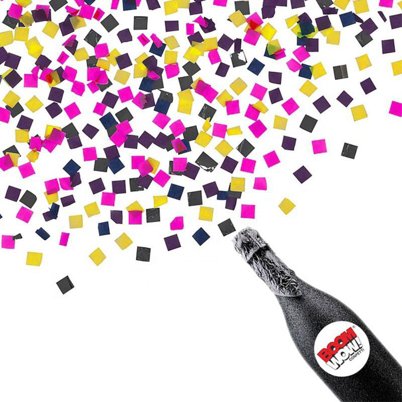 Boomwow New Design 100% Biodegradable Champagne Bottle Confetti Cannon 2