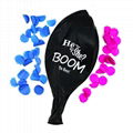 Boomwow 36inch Latex Printed He or She Gender Reveal Black Balloon 1