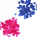 Boomwow gender reveal party supplier blue pink round dots confetti 1