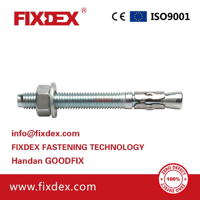 carbon steel or stainless steel Through bolt Galvanized  Wedge Anchor