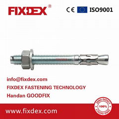 carbon steel or stainless steel Through bolt Galvanized  Wedge Anchor