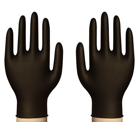 Disposable nitrile gloves