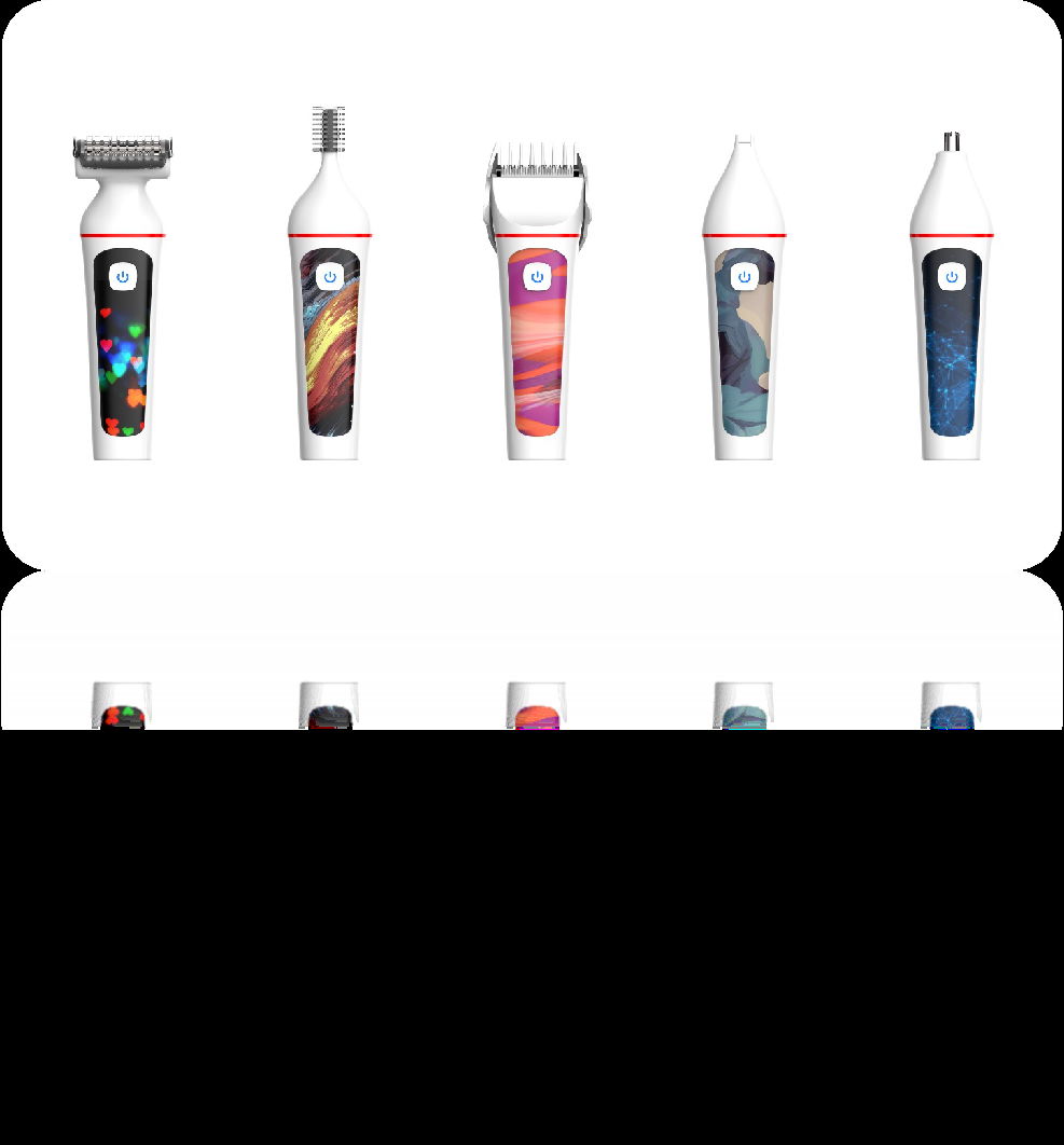 waterproof Rechargable hair clipper(Lithium battery in IC version)