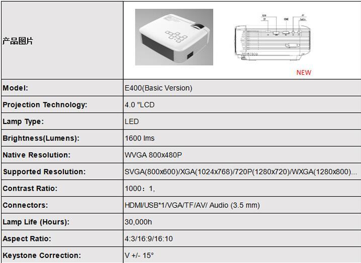 热销供应 lcd便携式手机视频智能微型投影仪 2