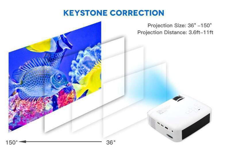 Hot Selling LCD Portable Mobile Phone Video Smart Mini Projector 5