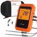 Meat Thermometer, APP Controlled Wireless Bluetooth Smart BBQ Thermometer w/ 6 S 4