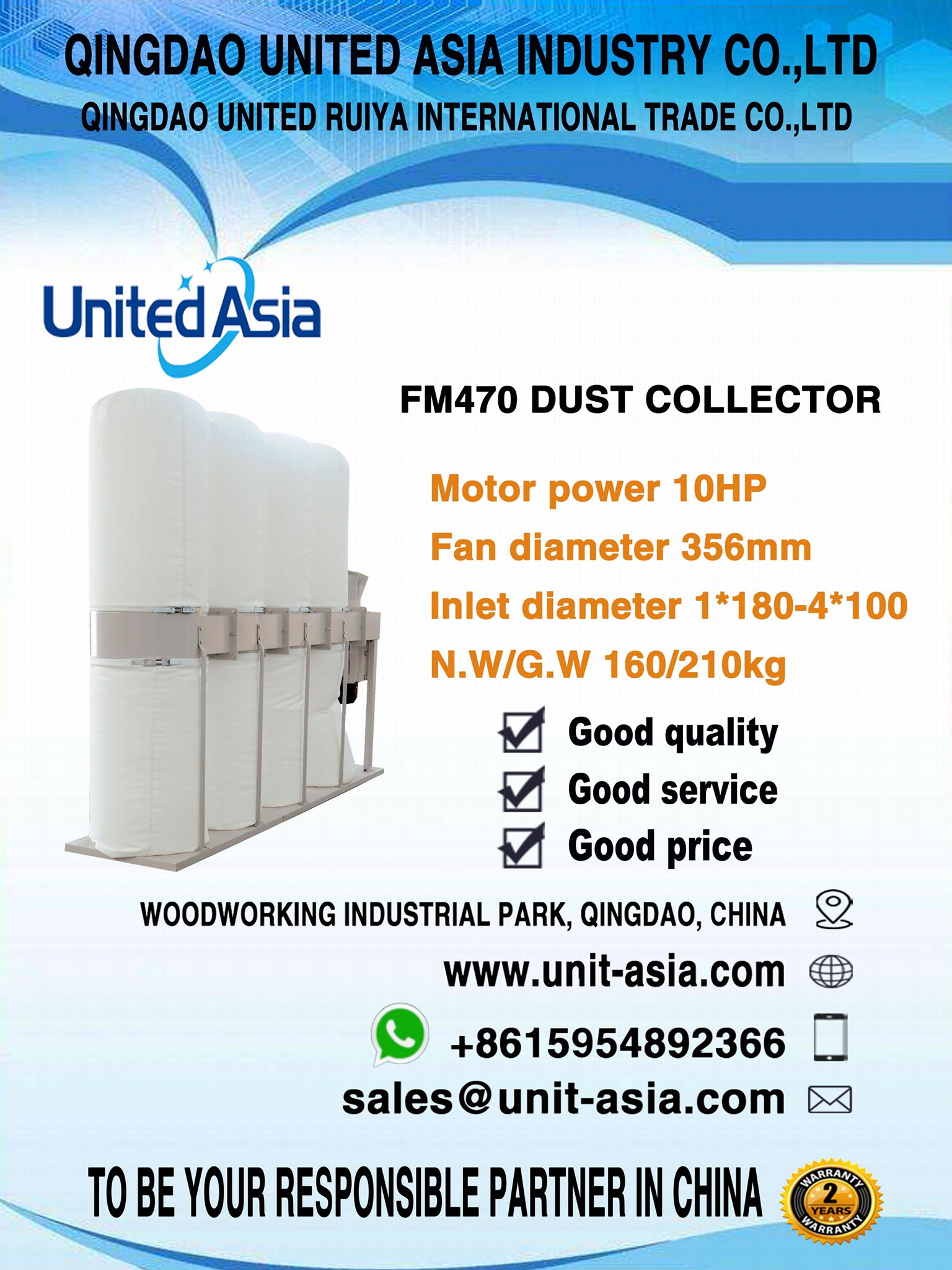 Dust collector,woodworking machine