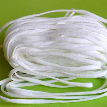 Elasticity Round elastic earloop for face mask white color mask ear loop 2