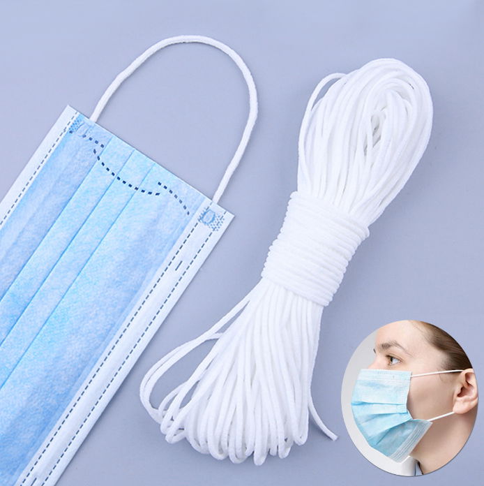 Manufacture Round Type Disposable Elastic Earloop for Nonwoven Face Mask 3