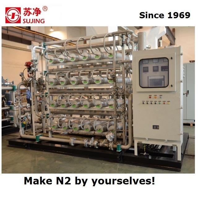 Membrane separation N2 genration system with purity 99% for metallurgy industry