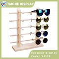 Wood tabletop eyewear display stand 1