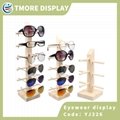 Wood tabletop eyewear display stand 2