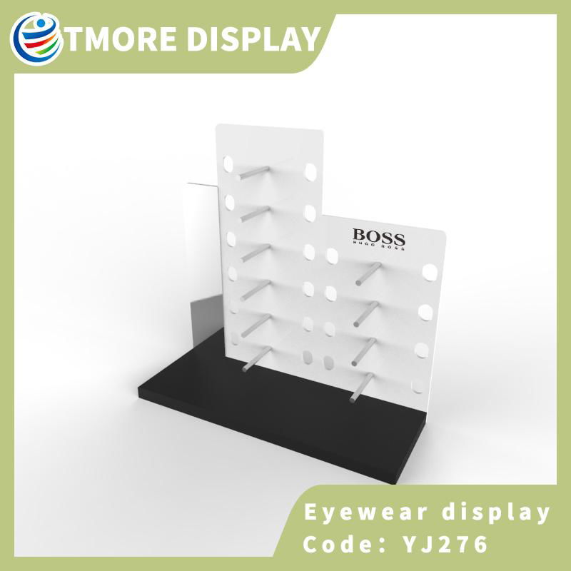optical display rack with mirror