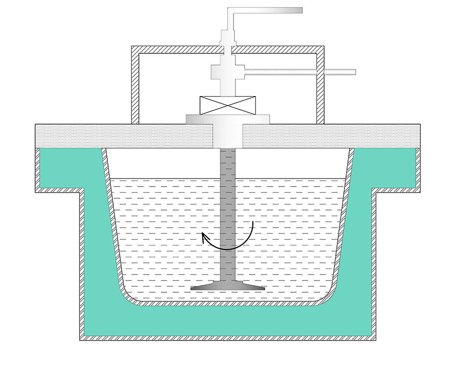 Degassing rotor  for aluminum casting 4