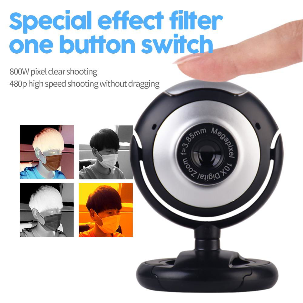 USB Home office Camera Rotatable Video Recording Web Camera with Microphone For  3