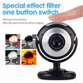 USB Home office Camera Rotatable Video Recording Web Camera with Microphone For  3