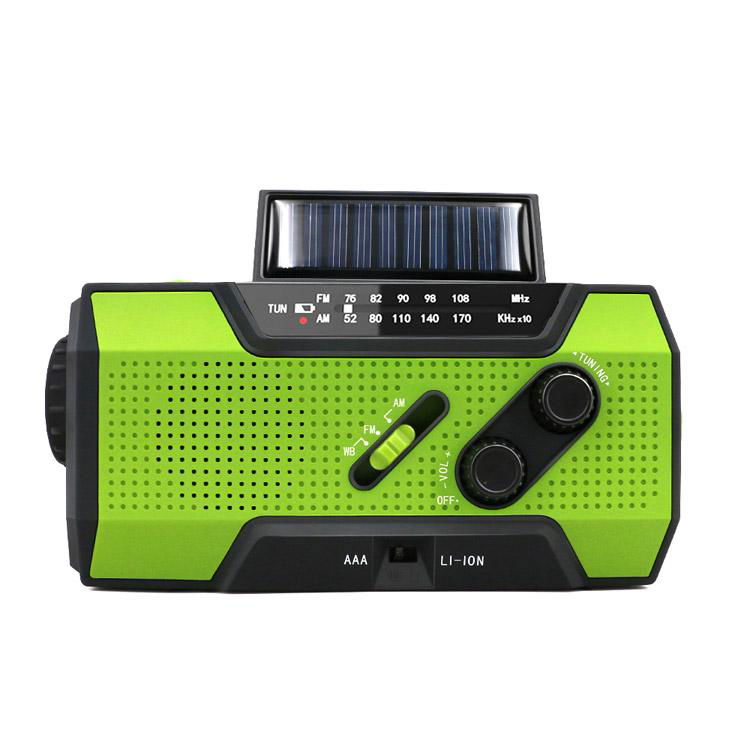 Hurricane Emergency Solar Hand Crank NOAA Weather Radio with phone charger 2