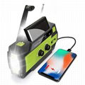 Solar Crank Crank Flashlight Radio 6 LED Reading Lamp with Power Bank