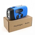 Hand Crank Winding Charge Solar Flashlight Radio 5