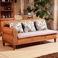Southeast Asia Style Solid Wood Frame Rattan Weaving Sofa Set 3